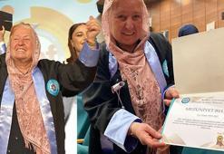 69 yaşında üniversiteden mezun oldu! Hedef yüksek lisans