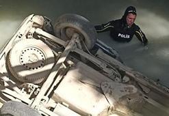 Otomobil su kanalına uçtu! Baba ve oğlundan acı haber