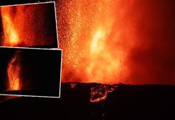 Etna Yanardağı yeniden aktif: Gökyüzü kızıla boyandı, yerleşim yerlerine kül yağdı