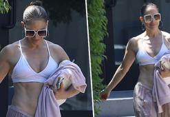 Evliliğinin üzerinde kara bulutlar dolaşan Jennifer Lopez, soluğu spor salonunda aldı!