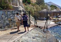 Kaymakam talimat verdi Bodrum'daki sahile yapılan o kapı kaldırıldı