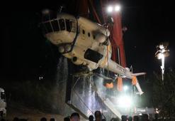 Adana'da 5 gündür süren çalışmalar sonuç verdi! Helikopter böyle çıkartıldı