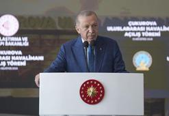 Cumhurbaşkanı Erdoğan, Çukurova Uluslararası Havalimanında incelemelerde bulundu