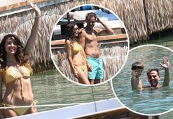 Cansu Tosun-Erkan Kolçak Köstendil çifti, Çeşme'de! Kameraları fark edince gazetecilere selam verdiler