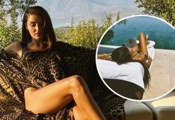 Hande Erçel'in yeni rotası Atina! Bikinili pozlarını peş peşe paylaştı