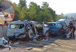Bolu'da korkunç kaza! 6 araca çarptı; yanarak can verdi