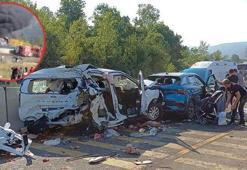 Bolu'da korkunç kaza! 6 araca çarptı; yanarak can verdi