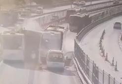Küçükçekmece'deki metrobüs kazasının yeni görüntüleri ortaya çıktı