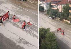 Tokat'ta 4 çocuk tüyleri diken diken etti! Sokak sokak 'Şehit' türküsü söylediler