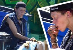 Bir dönemin en ünlü modellerindendi! Çöpte bulduğu yiyecekleri yerken görüntülendi