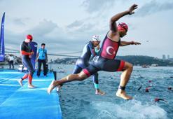 Triatlon yarışması Beykoz'da yapıldı! Yusuf Dikeç sürprizi