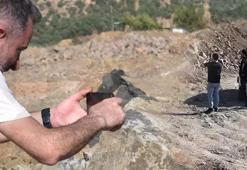 Yol çalışmalarında bazalt sütunlar bulundu