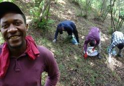 Yer: Giresun! Afrikalı öğrencilerin fındık mesaisi