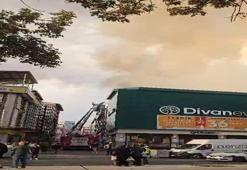 Ataşehir'de mobilya fabrikasının çatısında yangın çıktı