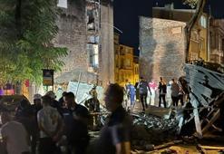 SON DAKİKA! Fatih'te 3 katlı bina büyük bir gürültüyle çöktü