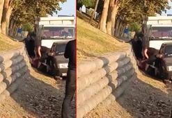 Esenler'de şoke eden manzara! Ailesiyle birlikte kız arkadaşını darbetti