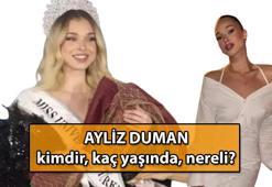 1. Seçilen Ayliz Duman kimdir, kaç yaşında, nereli? Miss Universe Türkiye 2024 güzellik yarışması birincisi Ayliz'in isim anlamı nedir, Ayliz ne demek?