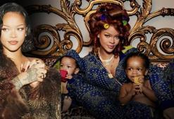 Rihanna çocuklarıyla fotoğraf paylaştı! Akıllara Serenay Sarıkaya'nın koltuğu geldi
