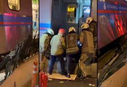İstanbul'da korku dolu anlar: Motosiklet sürücüsü tramvayın altında kaldı