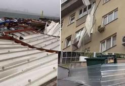 İstanbul yağış ve fırtınaya teslim: Çatılar uçtu, felaketten dönüldü