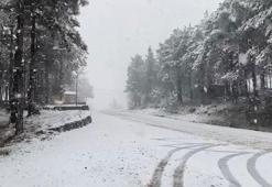 Aydos Ormanı'nda kar yağışı etkili oldu