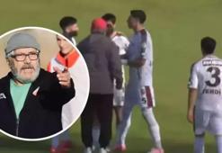 Mustafa Reşit Akçay çıldırdı, oyuncusunun üstüne yürüdü! Kırmızı kart çıktı