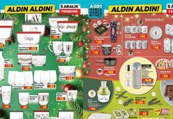 YILBAŞI KONSEPTLİ YENİ A101 AKTÜEL KATALOĞU 📍 A101 Aldın Aldın 5 Aralık Perşembe aktüel kataloğunda hangi ürünler var? Keramika Kupa ve desenli tabak, Yılbaşı Ağacı, Lav desenli yılbaşı cam ürünler...