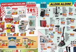 HAFTA SONU İNDİRİMLERİ A101 AKTÜEL KATALOĞU 📌 A101 Aldın Aldın 19 Aralık Perşembe aktüel kataloğunda neler var? 2 Katlı Sunumluk, Döküm Gözleme Tavası, Toz Torbasız Süpürge...