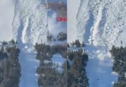 Palandöken Dağı'nda çığ anı kameraya yansıdı