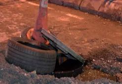 Güngören'de geçtiğimiz ay çöken yol yeniden çöktü! İş yerini su bastı