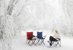 'Trakya'nın Uludağ'ı! Kar yağışı ile birlikte akın ettiler