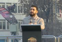 TÜGVA Genel Başkanı Beşinci, Galata Köprüsü'nde düzenlenen eylemde konuştu