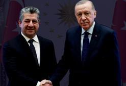 Cumhurbaşkanı Erdoğan IKBY Başbakanı Barzani'yi kabul etti
