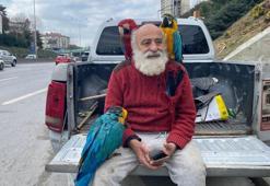 İstanbul'un "Papağanlı Amcası" görenlerin ilgi odağı oluyor