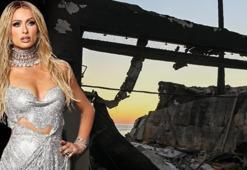 Dünyaca ünlü yıldız yangın yerine gitti! Yanan evinin son halini gösterdi