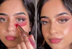Gözleri 10 yıl gençleştiren ruj hilesi! Koyu halkalar yok oluyor, kapatıcıdan etkili