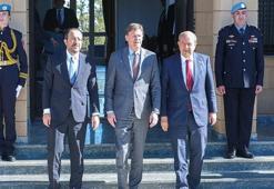 KKTC Cumhurbaşkanı Ersin Tatar, GKRY Lideri Nikos Hristodulidis ile bir araya geldi