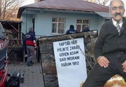 Evinin önünde cesedi, bahçe duvarının yanında mezar taşı bulundu