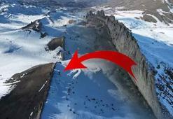 Doğal Çin Seddi'nde 'kar' güzelliği