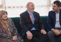 Bakan Kurum depremzedelere konuk oldu