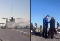 ABD’de uçağın motoru alev aldı! 104 yolcu ve 5 mürettebat tahliye edildi