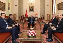 TBMM Başkanı Kurtulmuş, Yeni Yol Partisi Grup Başkanı'nı kabul etti