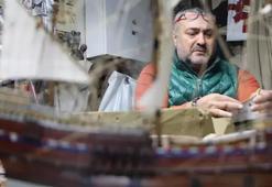 40 metrekarelik dükkandan Amerika'ya gemi maketi gönderiyor