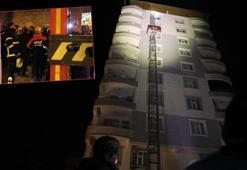 Siirt'te 10 katlı binada korkutan yangın
