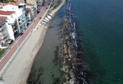 Tekirdağ'da suların çekilmesi ile ortaya çıktı! Tarihi 'Kral Yolu' böyle görüntülendi