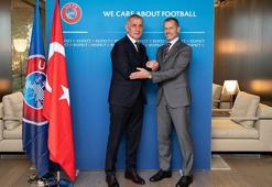 TFF Başkanı Hacıosmanoğlu, UEFA Başkanı Ceferin ile görüştü