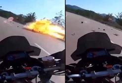 Kask kamerasına yansıya şok görüntü: Cuma gitti, Cuma gitti