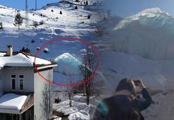 Dev buz kütlesinin altındaki sır: Yoldan geçenler durup fotoğrafını çekiyor