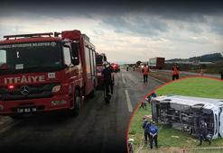 Son dakika! Denizli'de öğrenci servisi devrildi: Çok sayıda ölü ve yaralı var