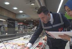 Ticaret Bakanlığı ekiplerinden zincir marketlerde etiket denetimi